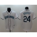 Seattle Mariners #24 Ken Griffey Jr. White Alternate Cool Base Stitched Jersey