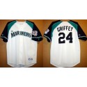 Seattle Mariners #24 Ken Griffey White Stitched Jersey