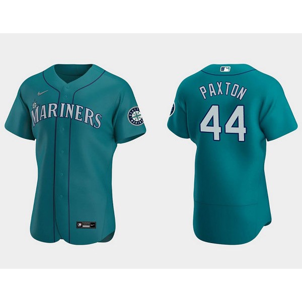Seattle Mariners Aqua #44 James Paxton Aqua Flex Base Stitched Jersey