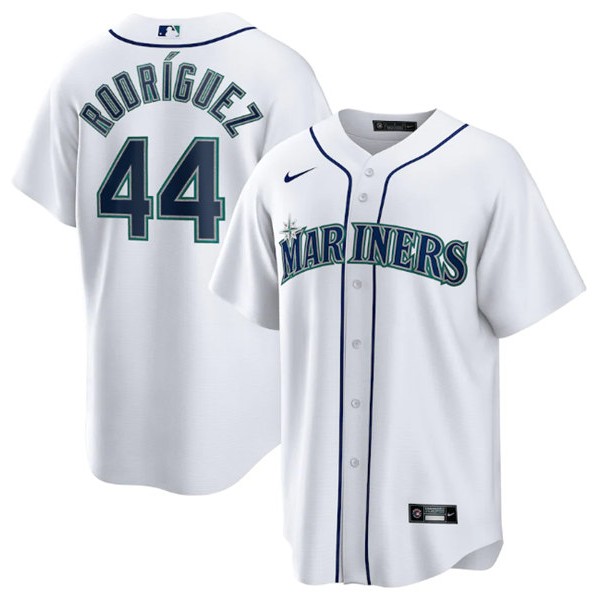 Seattle Mariners #44 Julio Rodriguez White Cool Base Stitched Jersey