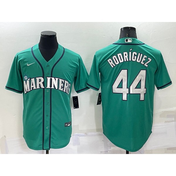Seattle Mariners #44 Julio Rodríguez Aqua Cool Base Stitched Jersey