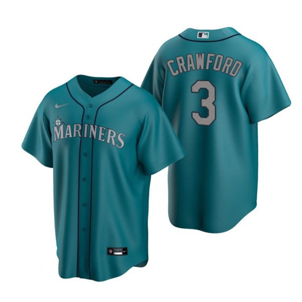 Seattle Mariners #3 J.P. Crawford Aqua Cool Base Stitched Jersey