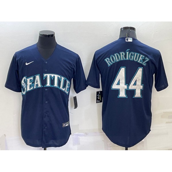 Seattle Mariners #44 Julio Rodríguez Navy Cool Base Stitched Jersey
