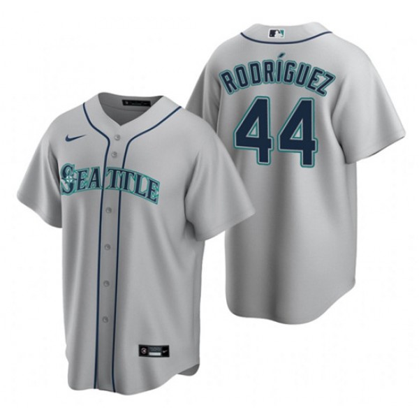 Seattle Mariners #44 Julio Rodríguez Grey Cool Base Stitched Jersey