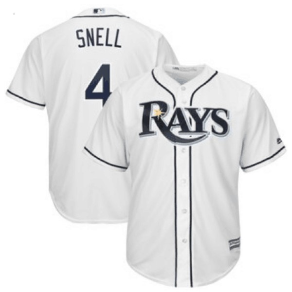 Tampa Bay Rays #4 Blake Snell White Stitched Jersey