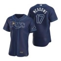 Tampa Bay Rays #17 Austin Meadows Navy Flex Base Stitched Jersey