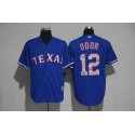 Texas Rangers #12 Rougned Odor Blue Team Logo Print Cool Base Stitched Jersey
