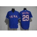 Texas Rangers #29 Adrian Beltre Blue Team Logo Print Cool Base Stitched Jersey