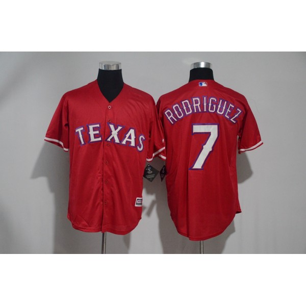 Texas Rangers #7 Ivan Rodriguez Red Cool Base Stitched Jersey