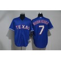Texas Rangers #7 Ivan Rodriguez Blue Cool Base Stitched Jersey