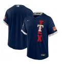 Texas Rangers Blank 2021 Navy All-Star Cool Base Stitched Jersey