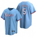 Texas Rangers #5 Corey Seager Light Blue Cool Base Stitched Baseball Jersey