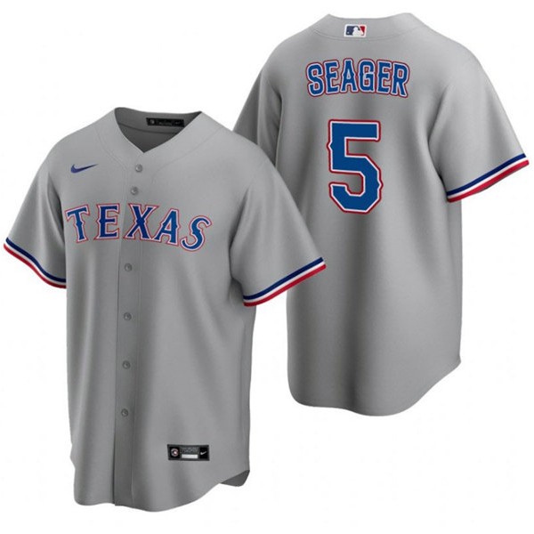 Texas Rangers #5 Corey Seager Gray Cool Base Stitched Baseball Jersey