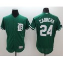 Tigers #24 Miguel Cabrera Green Celtic Flexbase Authentic Collection Stitched Jersey