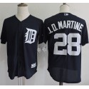 Tigers #28 J. D. Martinez Navy Blue Flexbase Authentic Collection Stitched Jersey