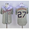 Tigers #27 Jordan Zimmermann Grey Flexbase Authentic Collection Stitched Jersey
