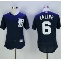 Tigers #6 Al Kaline Navy Blue Flexbase Authentic Collection Stitched Jersey