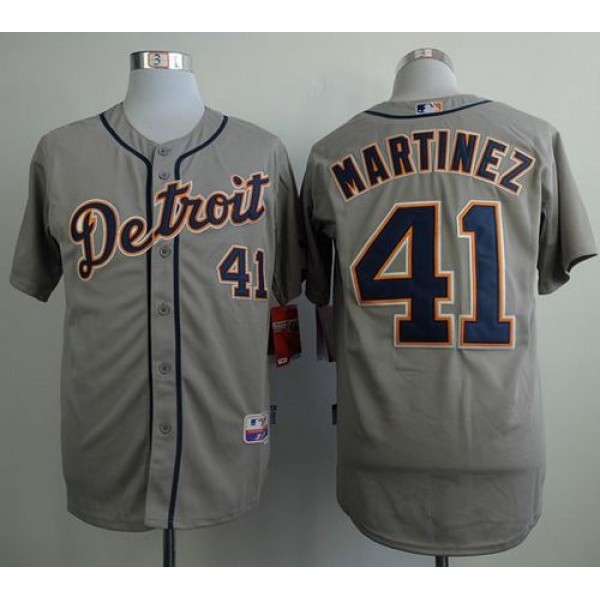 Tigers #41 Victor Martinez Grey Cool Base Stitched Jersey