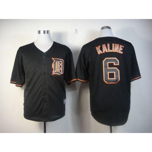 Tigers #6 Al Kaline Black Fashion Stitched Jersey