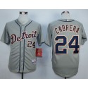 Tigers #24 Miguel Cabrera Grey Stitched Jersey