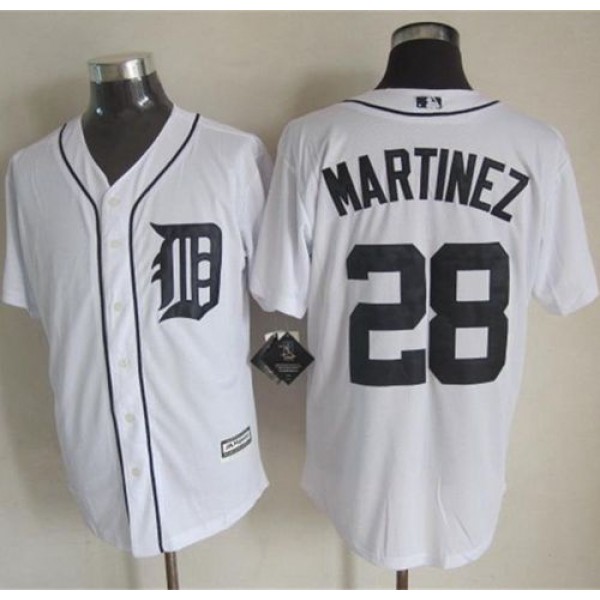 Tigers #28 J. D. Martinez White New Cool Base Stitched Jersey