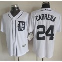 Tigers #24 Miguel Cabrera White New Cool Base Stitched Jersey
