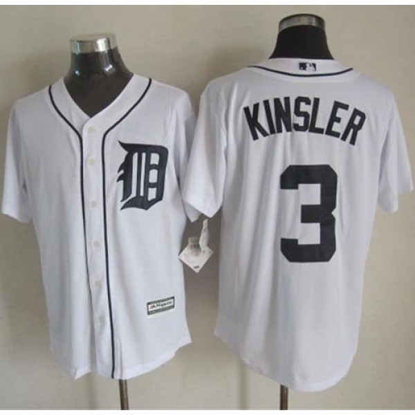Tigers #3 Ian Kinsler White New Cool Base Stitched Jersey
