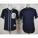 Tigers Blank Navy Blue Cool Base Stitched Jersey
