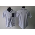 Tigers Blank White Cool Base Stitched Jersey