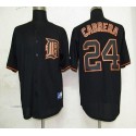 Tigers #24 Miguel Cabrera Black Fashion Stitched Jersey