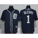 Tigers #1 Jose Iglesias Navy Blue New Cool Base Stitched Jersey