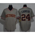 Tigers #24 Miguel Cabrera Grey Cooperstown Throwback Stitched Jersey