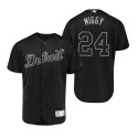 Tigers #24 Miguel Cabrera Black Flex Base Stitched Jersey