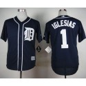 Tigers #1 Jose Iglesias Navy Blue Cool Base Stitched Jersey