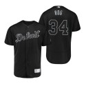Tigers #34 Jake Rogers Black Flex Base Stitched Jersey