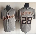 Tigers #28 J. D. Martinez Grey New Cool Base Stitched Jersey
