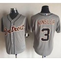 Tigers #3 Ian Kinsler Grey New Cool Base Stitched Jersey