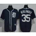 Tigers #35 Justin Verlander Navy Blue New Cool Base Stitched Jersey