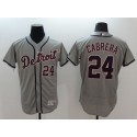 Tigers #24 Miguel Cabrera Grey Flexbase Authentic Collection Stitched Jersey