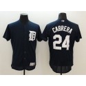Tigers #24 Miguel Cabrera Navy Blue Flexbase Authentic Collection Stitched Jersey