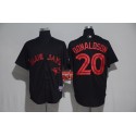 Toronto Blue Jays #20 Josh Donaldson Black Strip Stitched Jersey