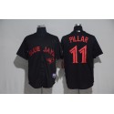 Toronto Blue Jays #11Kevin Pillar Black Strip Stitched Jersey