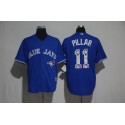 Toronto Blue Jays #11 Kevin Pillar Blue Team Logo Print Cool Base Stitched Jersey