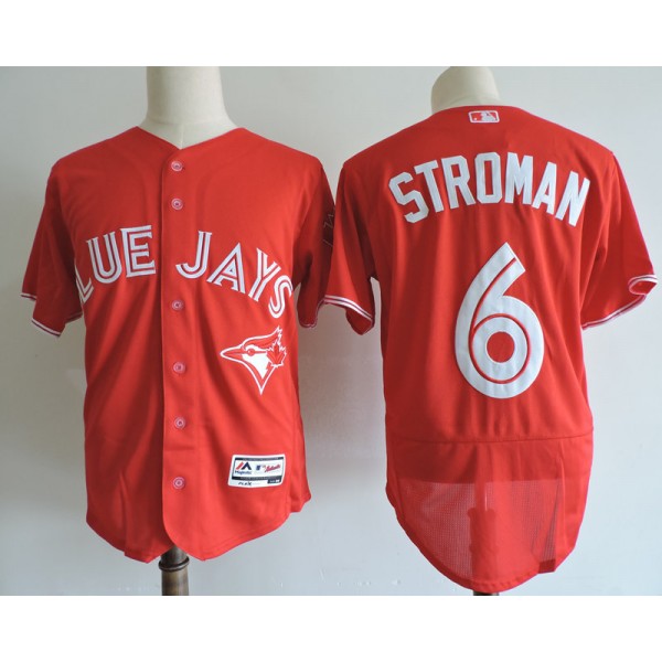 Toronto Blue Jays #6 Marcus Stroman Red Elite Stitched Jersey