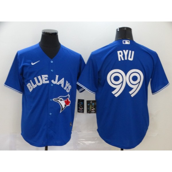 Toronto Blue Jays #99 Hyun-Jin Ryu Majestic Blue Cool Base Stitched Jersey