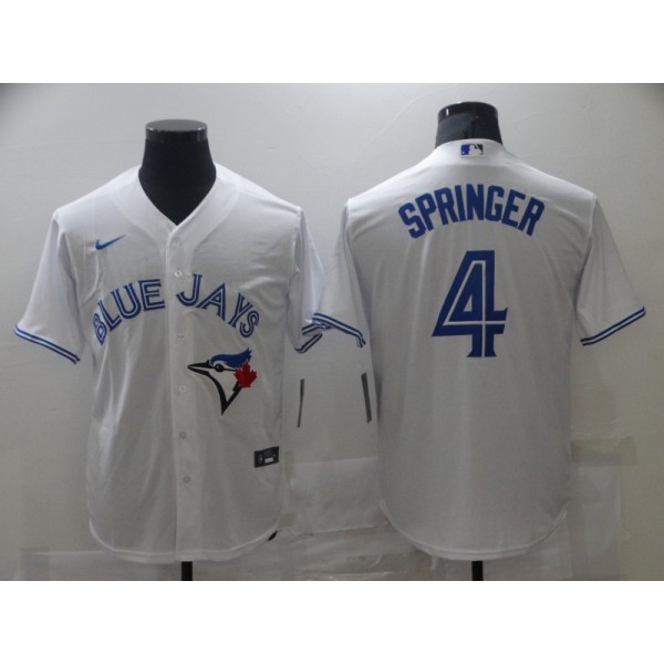 Toronto Blue Jays #4 George Springer White Cool Base Stitched Jersey