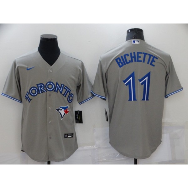 Toronto Blue Jays #11 Bo Bichette Gray Cool Base Stitched Jersey