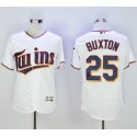 Twins #25 Byron Buxton White Flexbase Authentic Collection Stitched Jersey