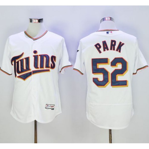 Twins #52 Byung-Ho Park White Flexbase Authentic Collection Stitched Jersey