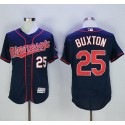 Twins #25 Byron Buxton Navy Blue Flexbase Authentic Collection Stitched Jersey